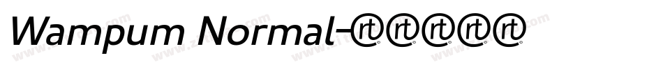 Wampum Normal字体转换
